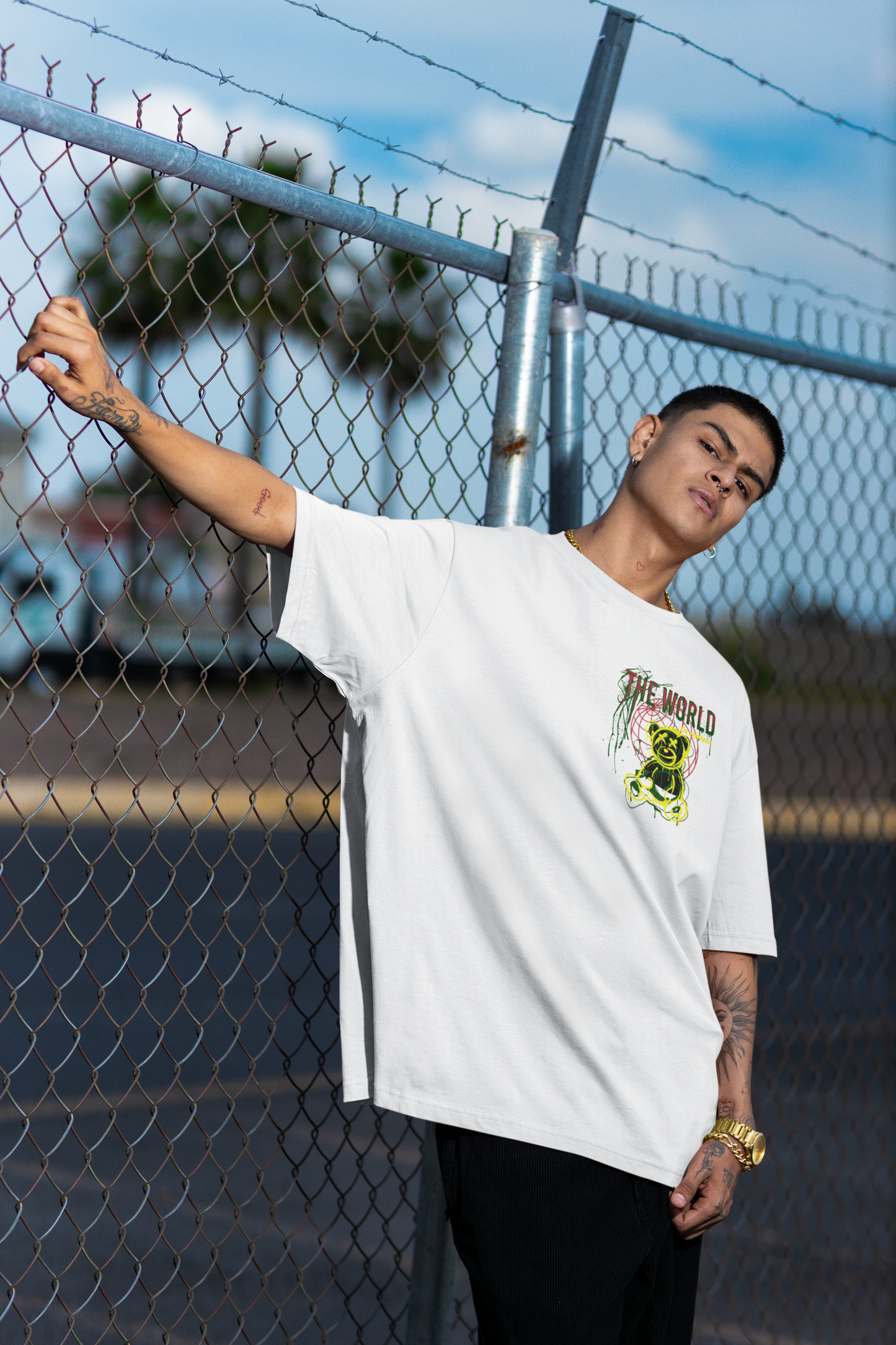 The World White Oversized T-Shirt For Men