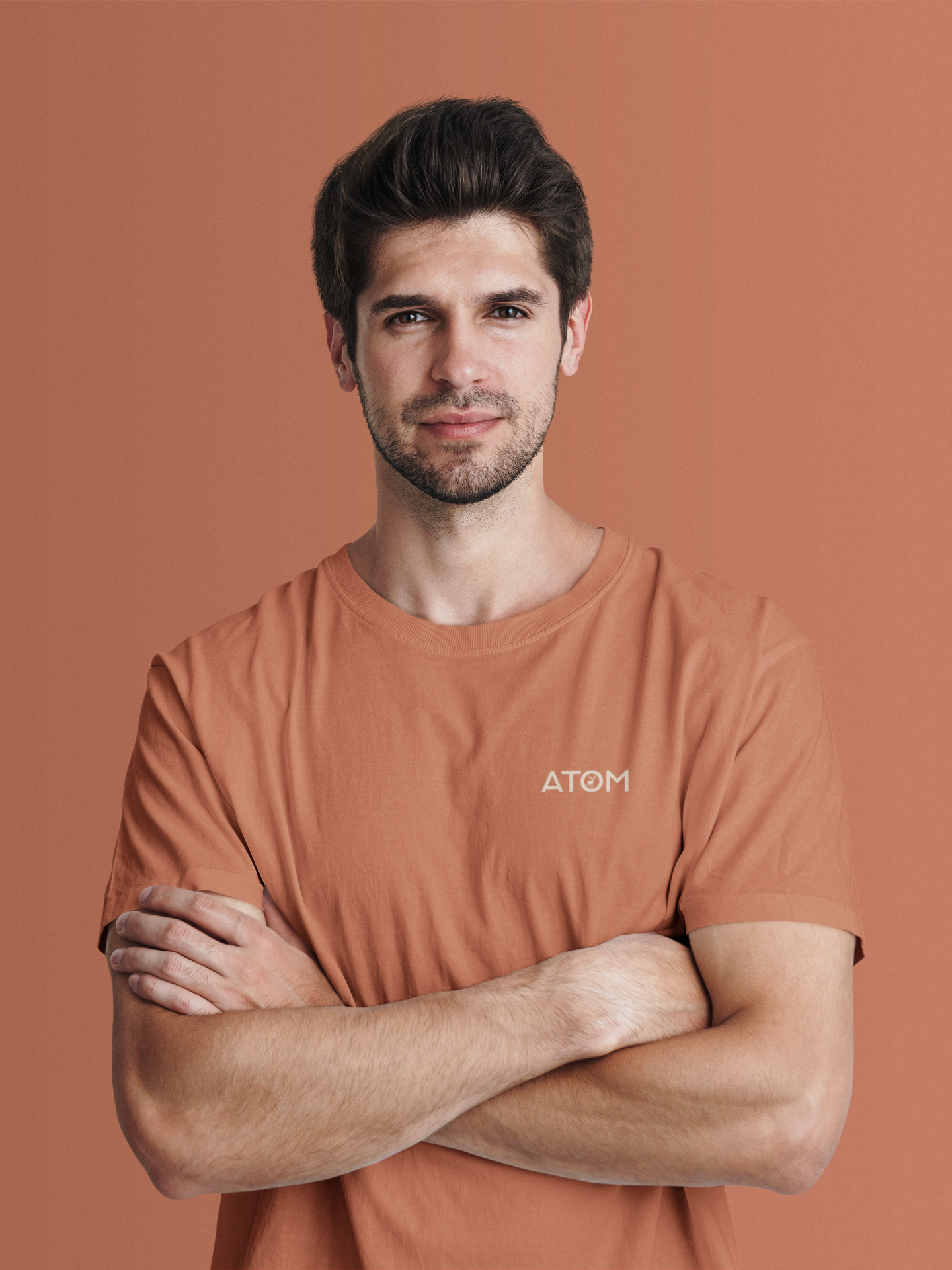 ATOM Logo Coral T-Shirt For Men