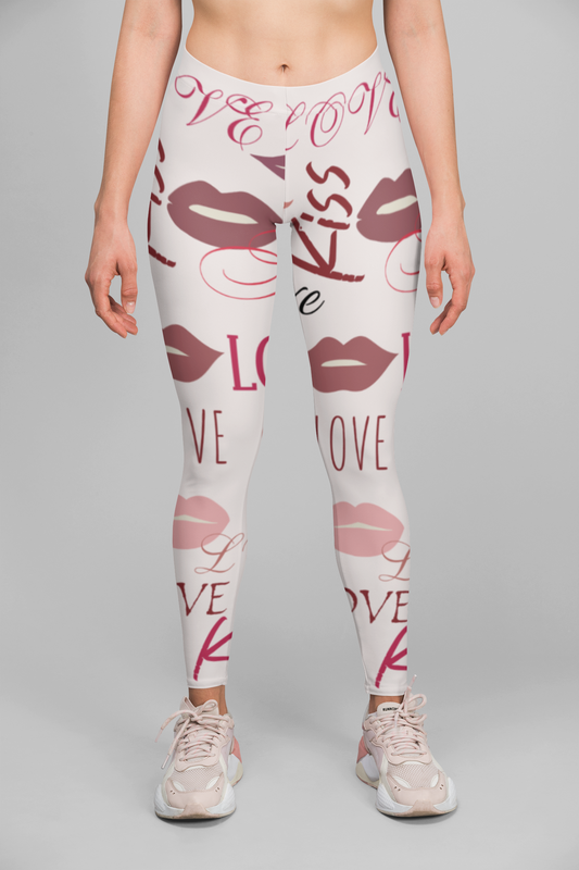 Love And Kiss Print Legging
