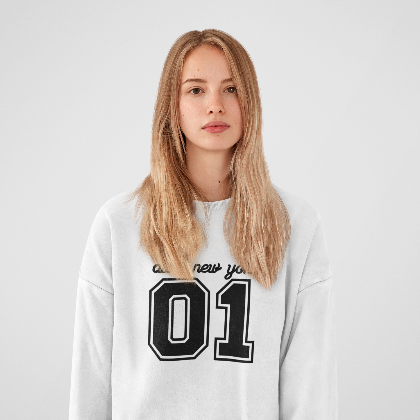 ATOM No 1 White Sweatshirt For Women