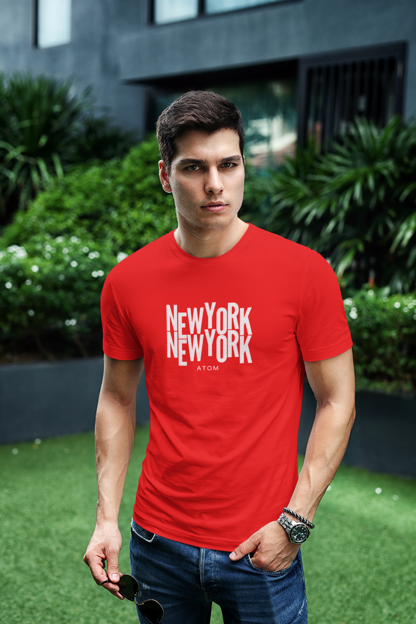 ATOM Signature Paradox Red T-Shirt For Men
