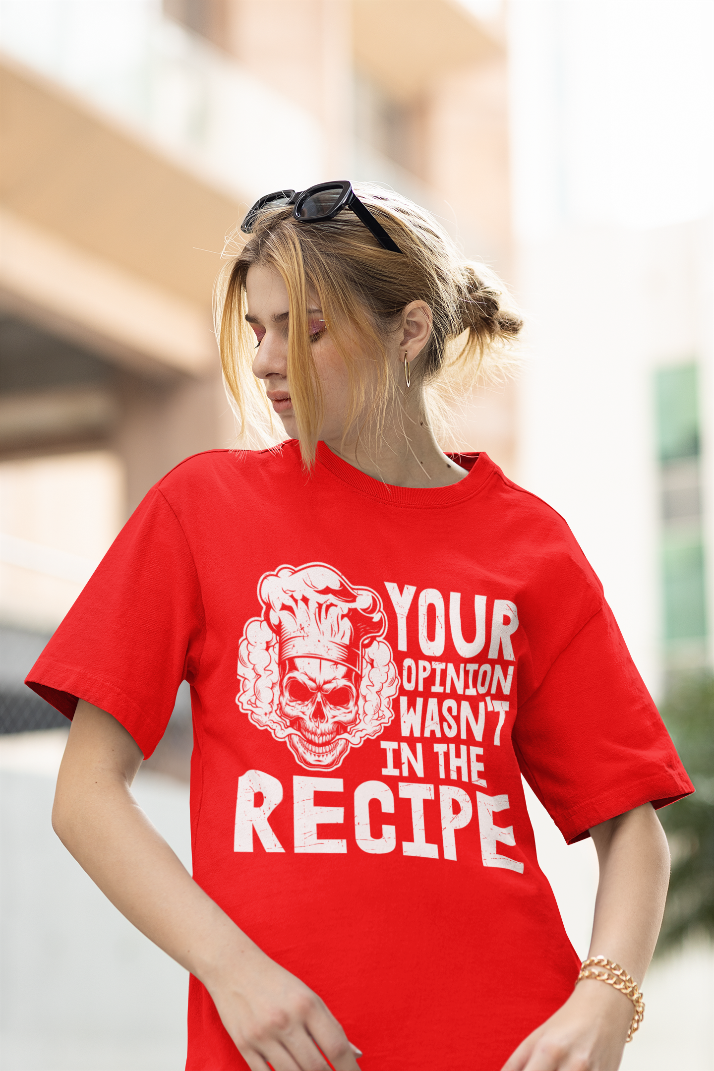 Your Opinion Dense Oversized Red Unisex T-Shirt | Masterchef Gurkirat Collection | ATOM