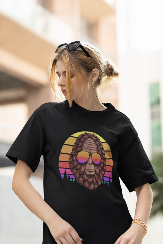 Bigfoot Black Oversized T-Shirt For Women