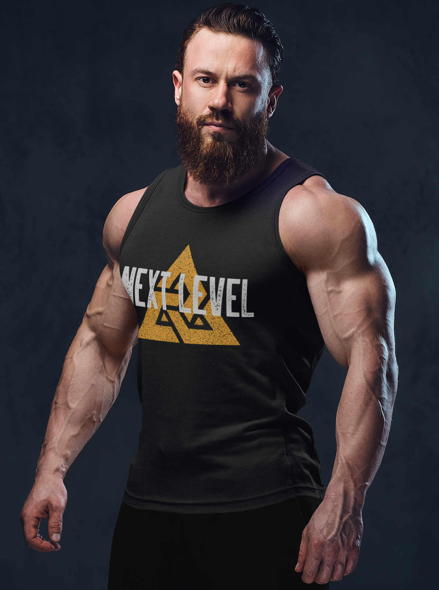 Next Level Black Pure Cotton Tank Top For Men | Tarun Kapoor Collection