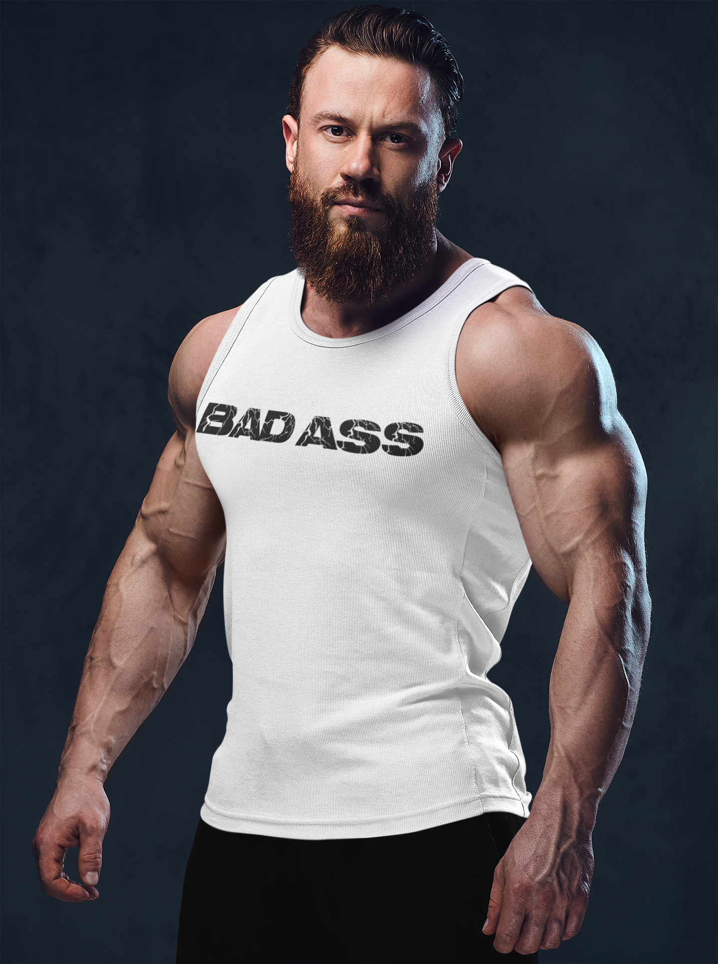 Badass Pure Cotton White Tank Top For Men | Tarun Kapoor Collection