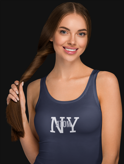 NY ATOM Navy Blue Tank Top For Women
