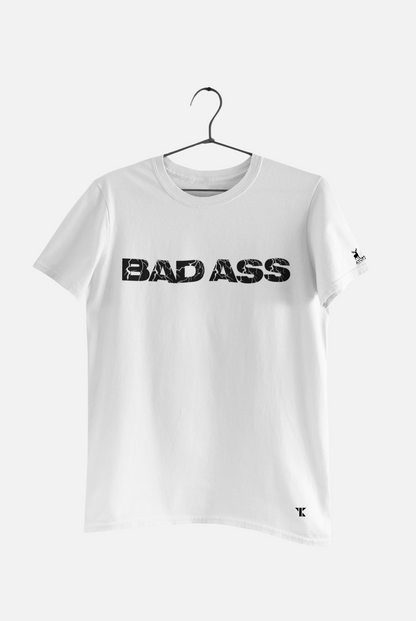Bad Ass White Pure Cotton T-Shirt For Men | Tarun Kapoor Collection
