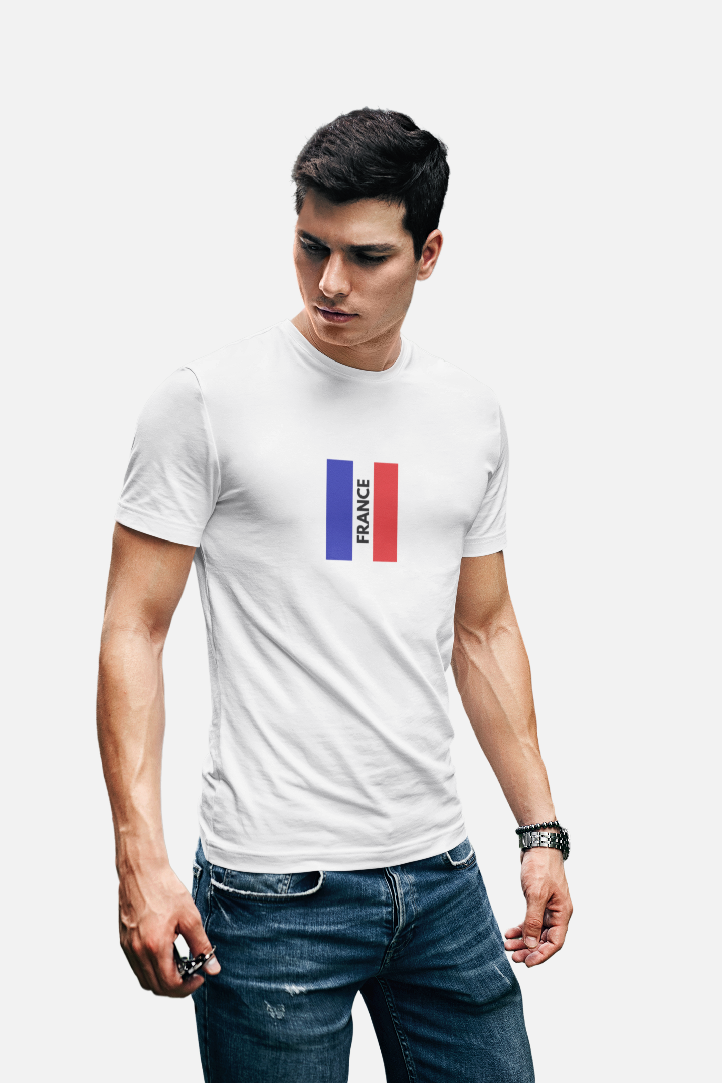 ATOM Signature France White T-Shirt For Men