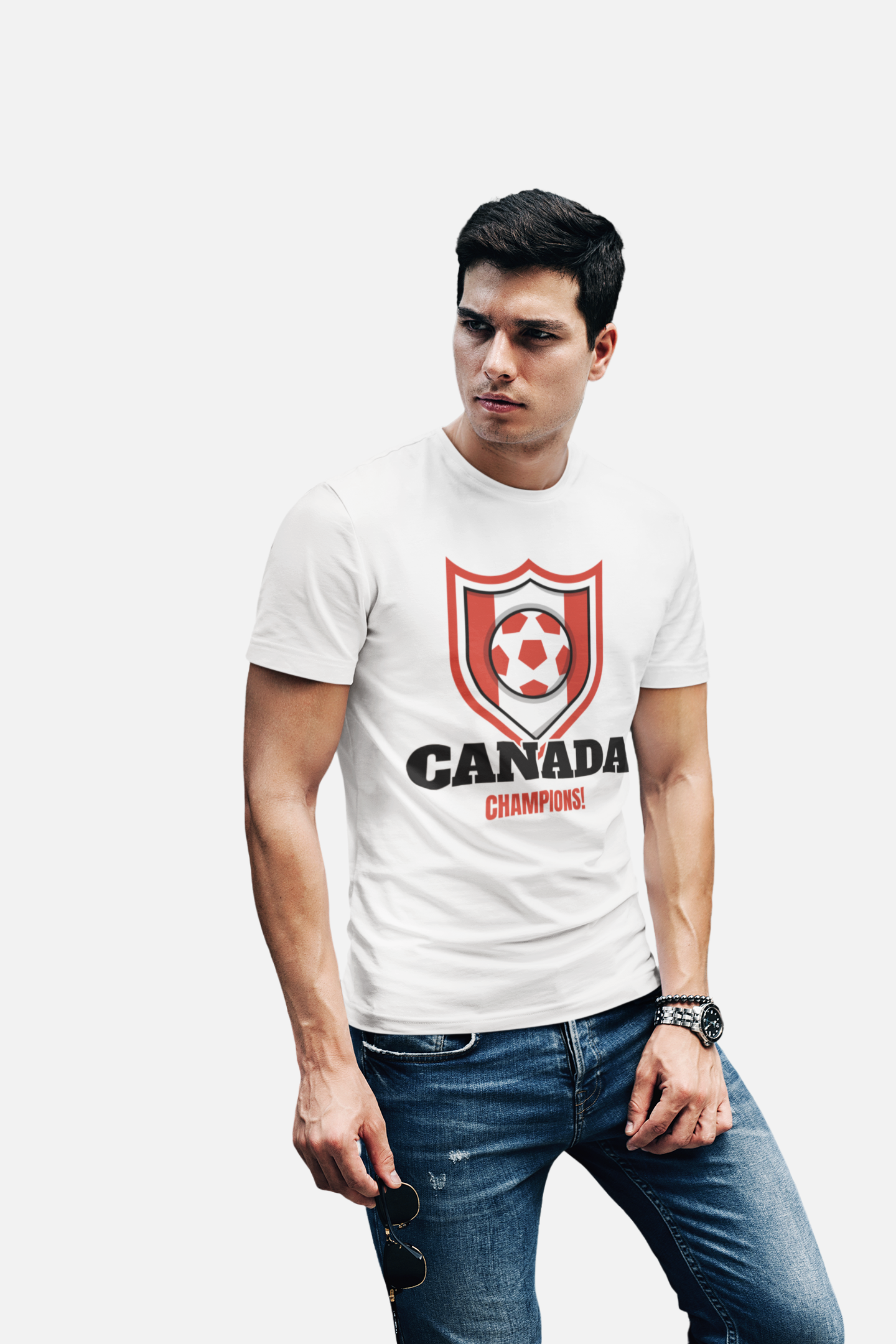 ATOM Signature Canada Soccer Theme White T-Shirt For Men