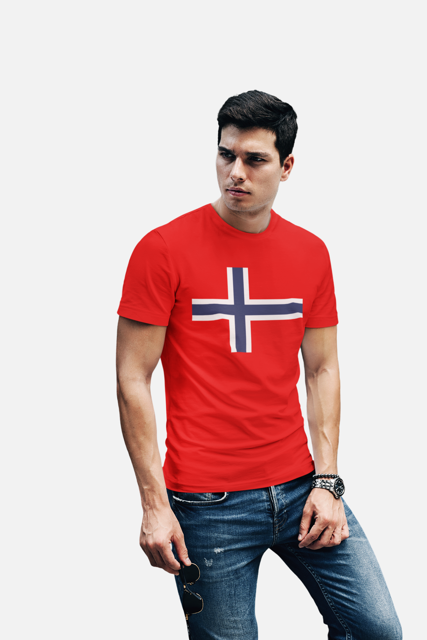 ATOM Signature Norway Flag Red T-Shirt For Men