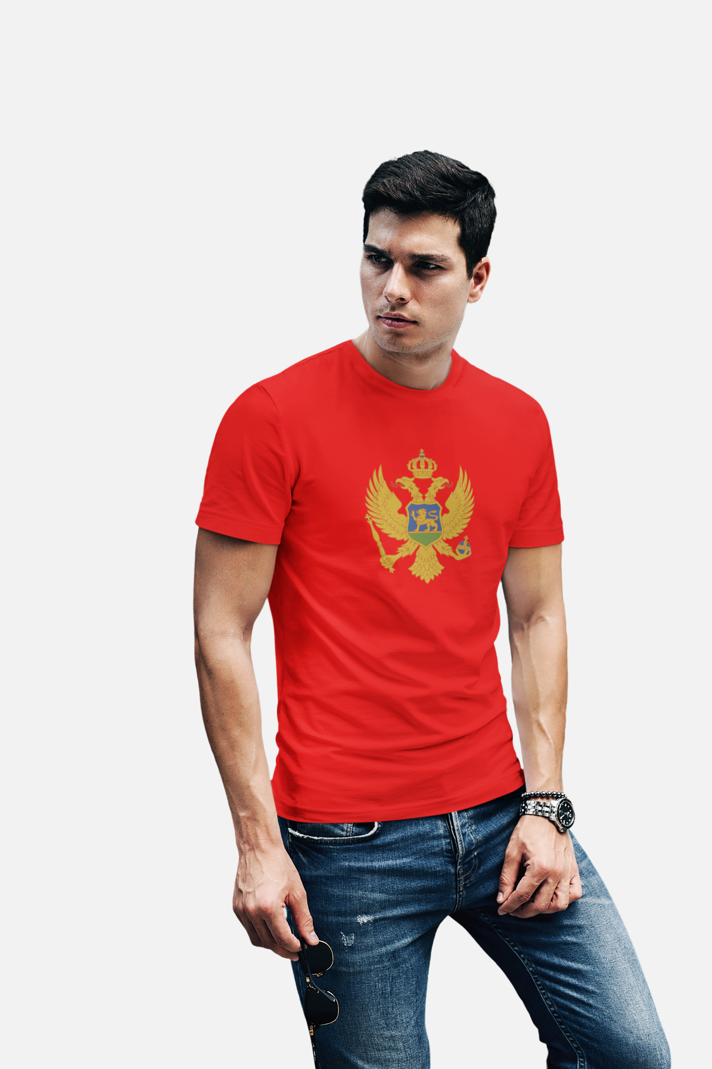 ATOM Signature Montenegro Flag Red T-Shirt For Men
