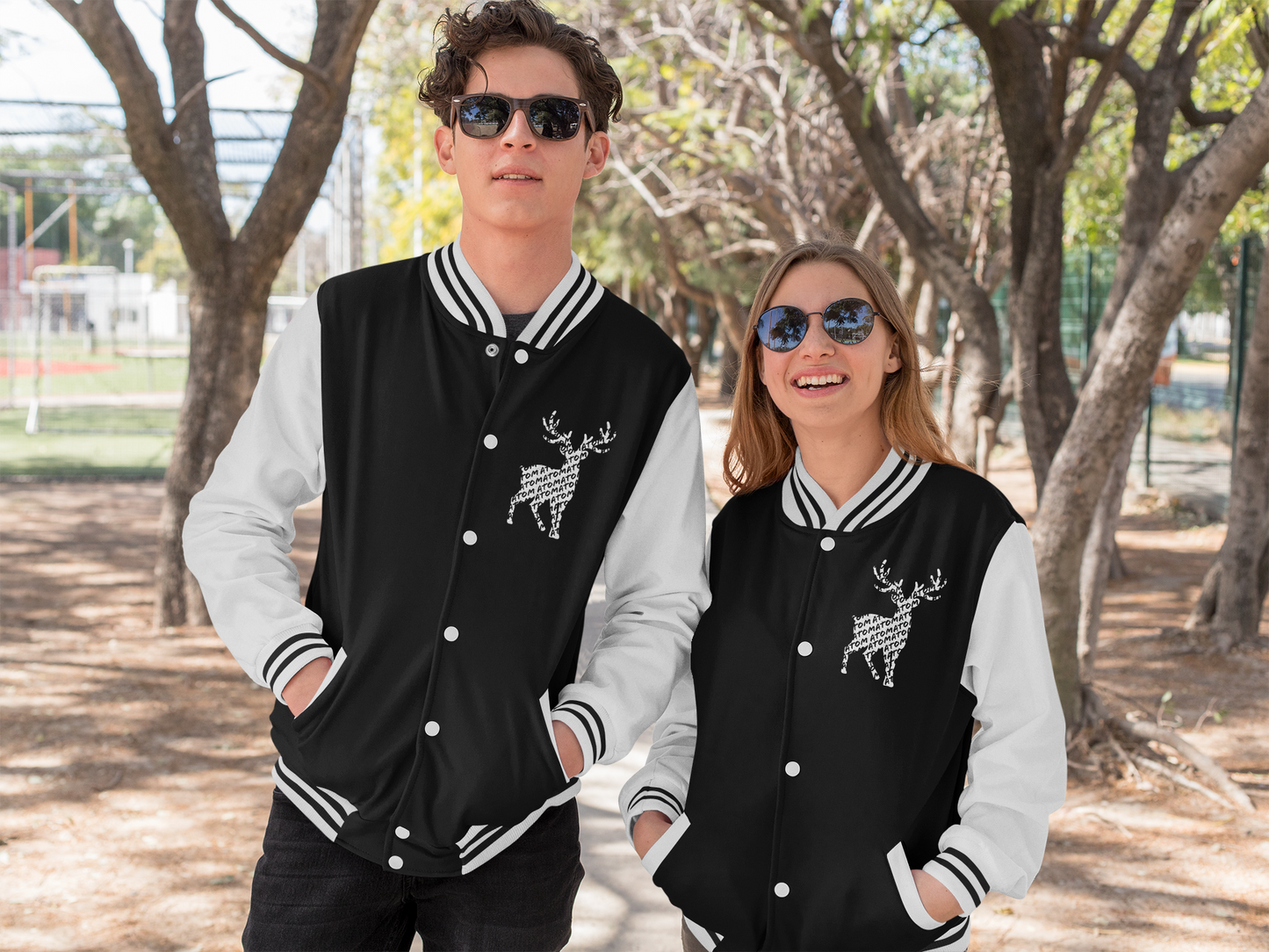 Signature Varsity Jacket - Black And Melange White