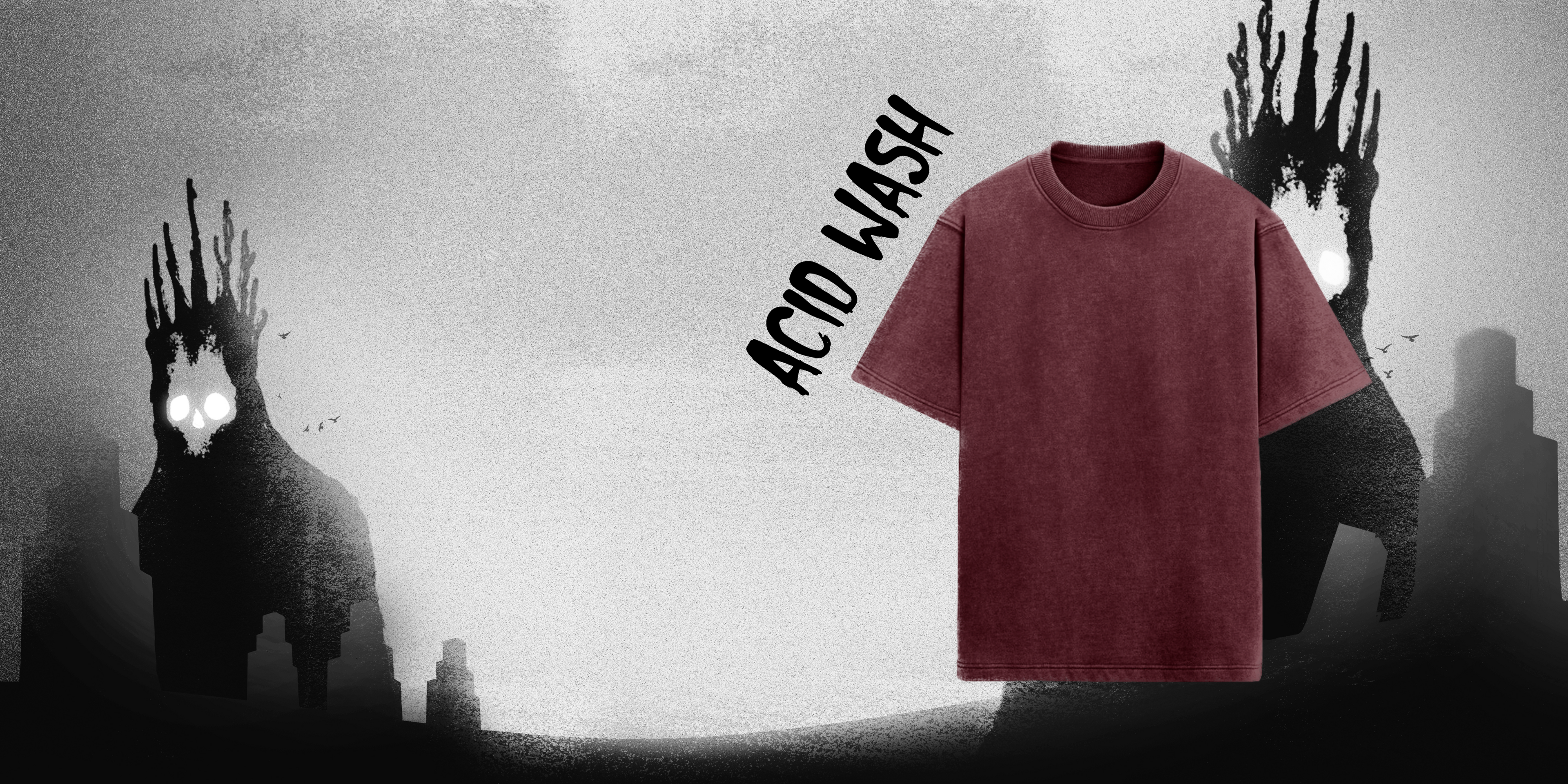 Acid Wash Pure Cotton Oversized T-shirt