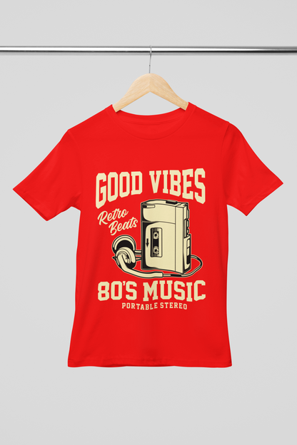 Good Life Unisex Round Neck Red Cotton T-Shirt | DJ Paroma Collection | ATOM