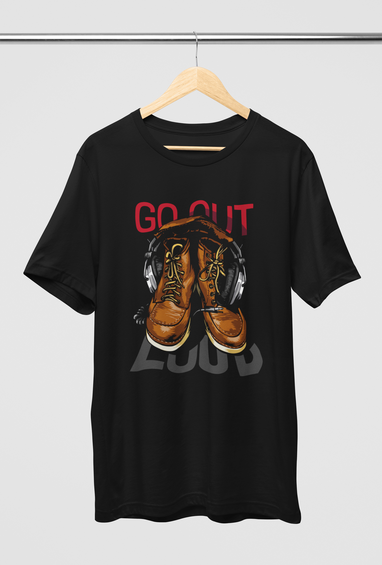 Go Out Loud Unisex Round Neck Black Cotton T-Shirt | DJ Paroma Collection | ATOM