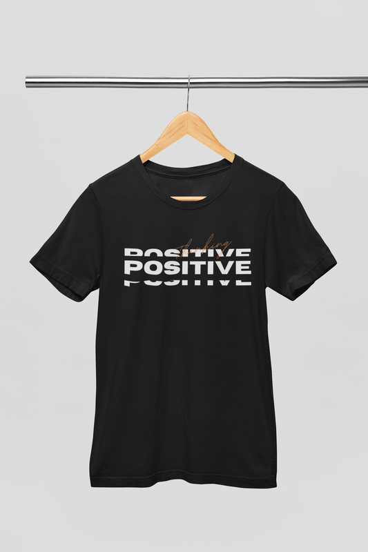 Positive Unisex Black Oversized T-Shirt  | Ashish Mishra Collection | ATOM NEW YORK