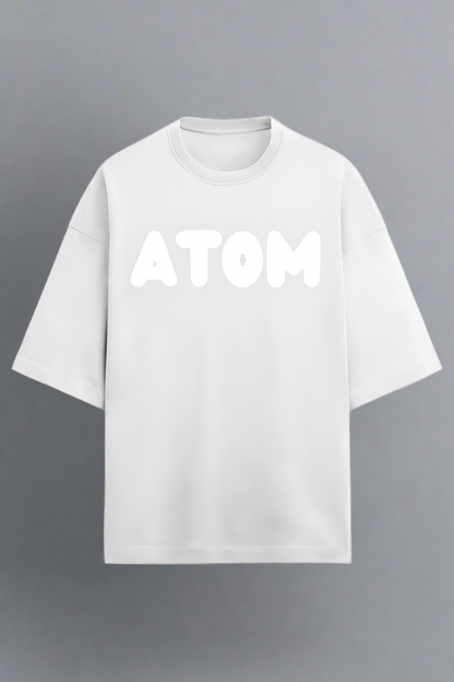 Terry (280 GSM) Signature PUFF PRINT White Oversize T-Shirt For Men