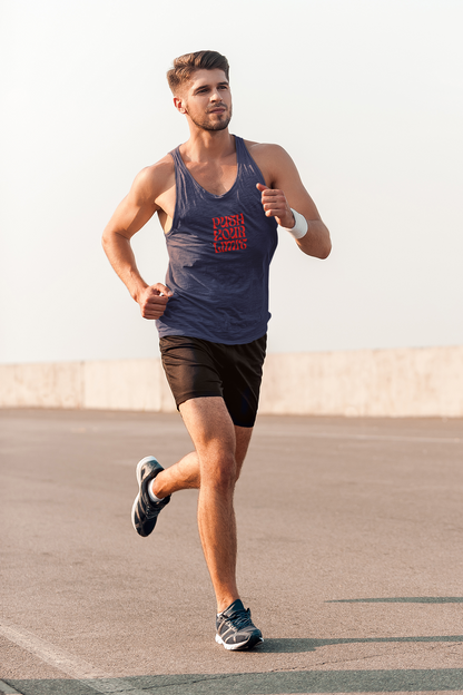 Push Your Limits Unisex Navy Blue Tank Top