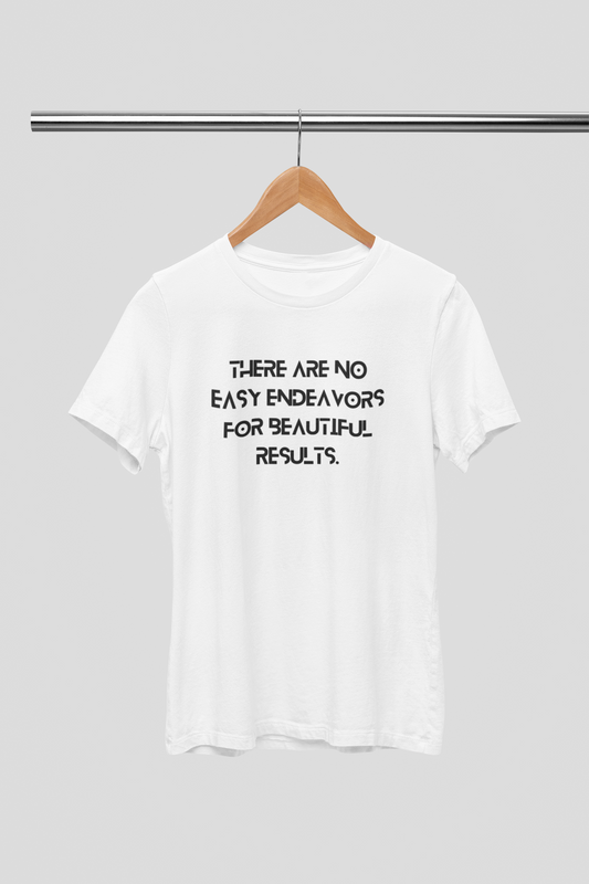 There are no easy ends Unisex White Oversized T-Shirt  | Ashish Mishra Collection | ATOM NEW YORK