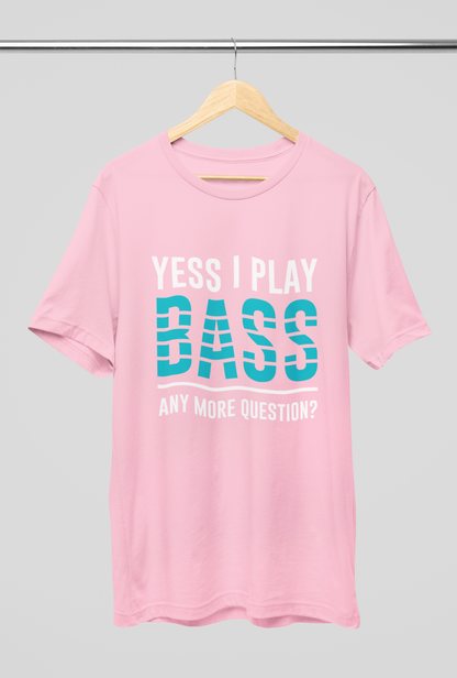 Yess I Play Bass Unisex Baby Pink Oversized Tshirt | DJ Paroma Collection | ATOM