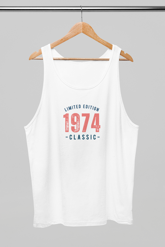 Limited Edition 1974 Unisex White Tank Top