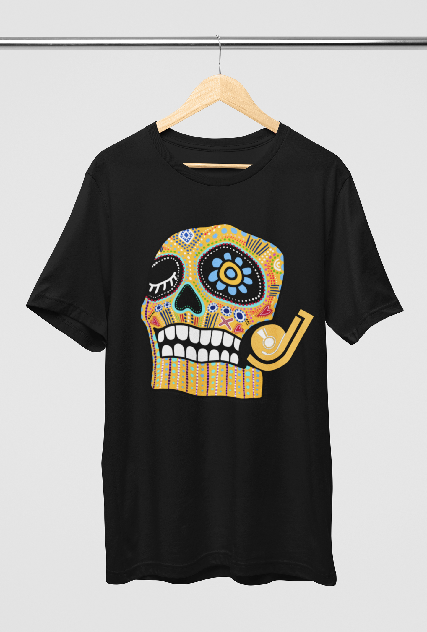 Dj Skull Unisex Black Oversized Tshirt | DJ Paroma Collection | ATOM