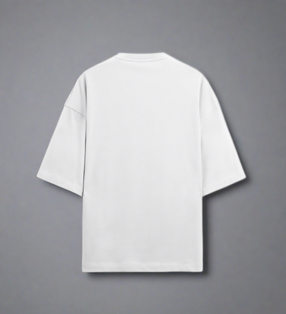 Terry (280 GSM) Protect Your Peace White Oversize T-Shirt For Men