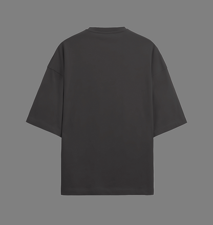Terry (280 GSM) Golden Smoke Black Oversize T-Shirt For Men