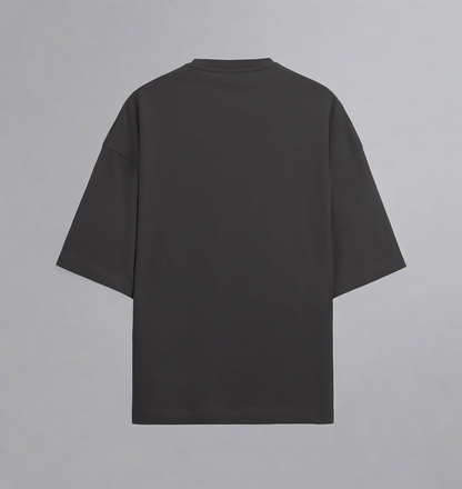 Terry (280 GSM) King Card Black Oversize T-Shirt For Men