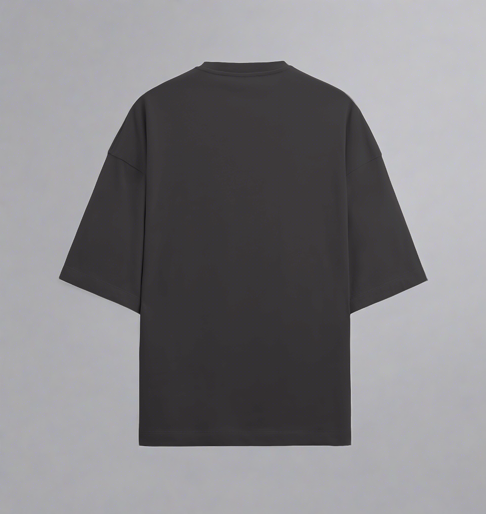 Terry (280 GSM) One Day At A Time Black Oversize T-Shirt For Men