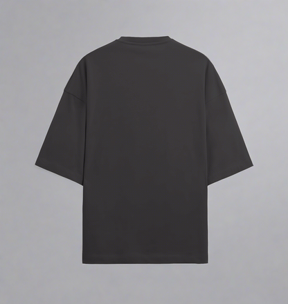 Terry (280 GSM) One Day At A Time Black Oversize T-Shirt For Men