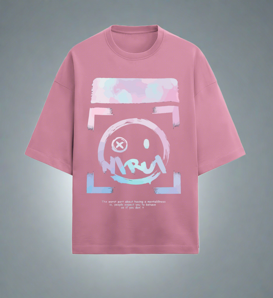Terry (280 GSM) Nirvana Flamingo Oversize T-Shirt For Men