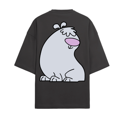 Terry (280 GSM) Friendship Black Oversize T-Shirt For Men