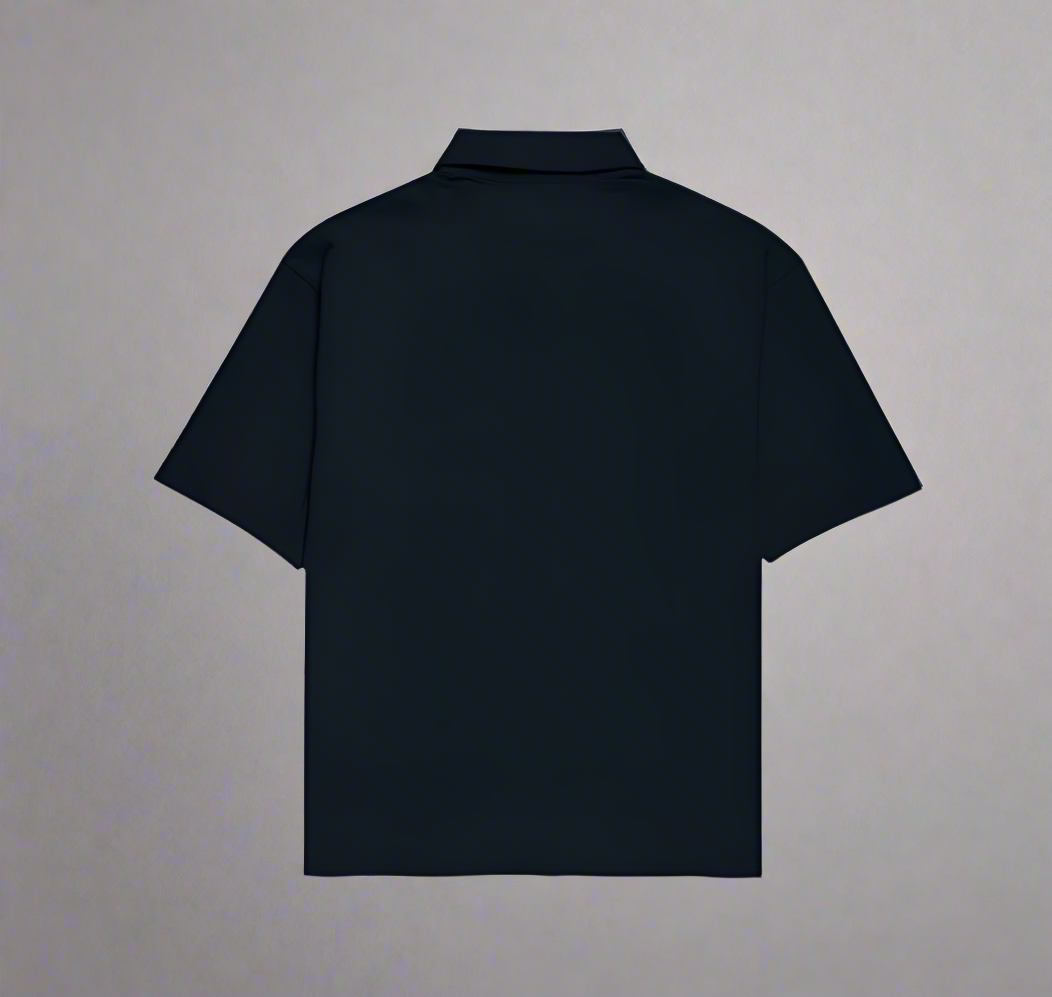 ATOM Quiet Luxury Unisex Oversized Navy Blue Shirt