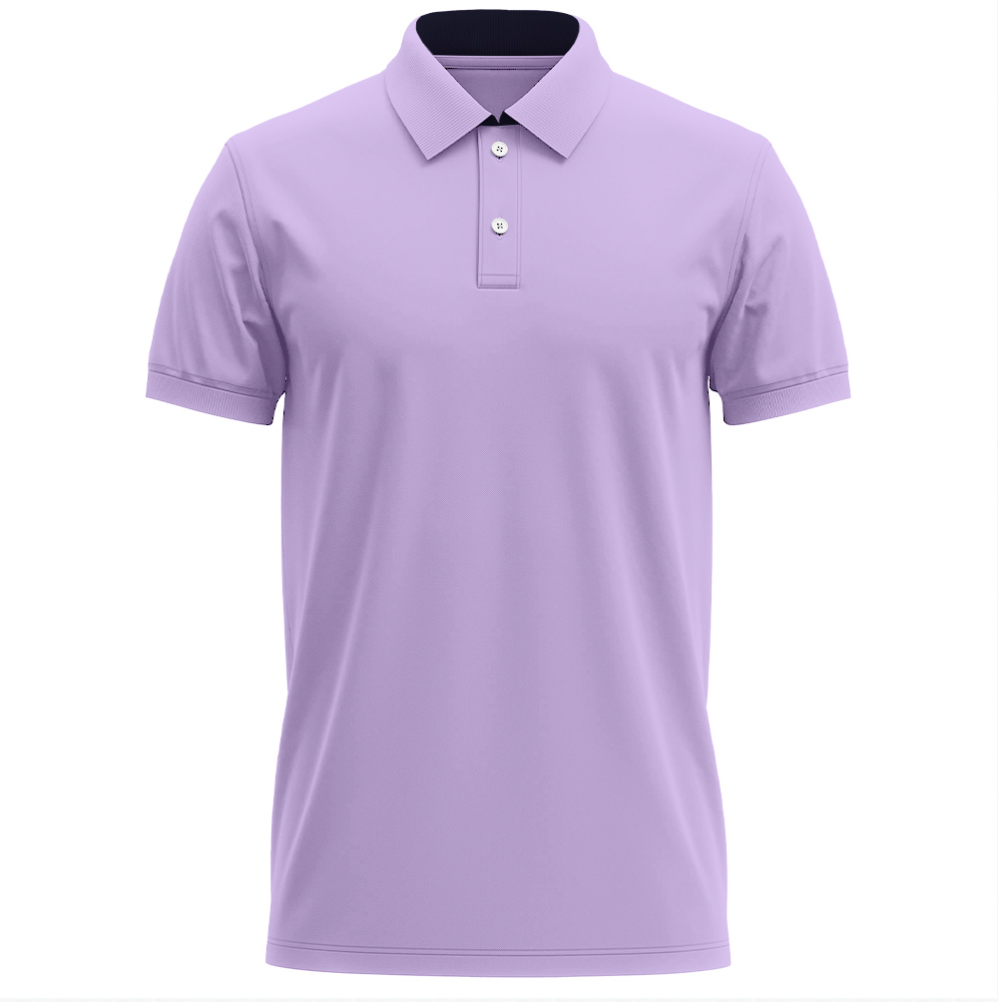 ATOM New York Dry Fit Polo Neck Lavender T-Shirt For Men