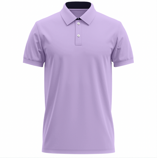 ATOM New York Dry Fit Polo Neck Lavender T-Shirt For Men