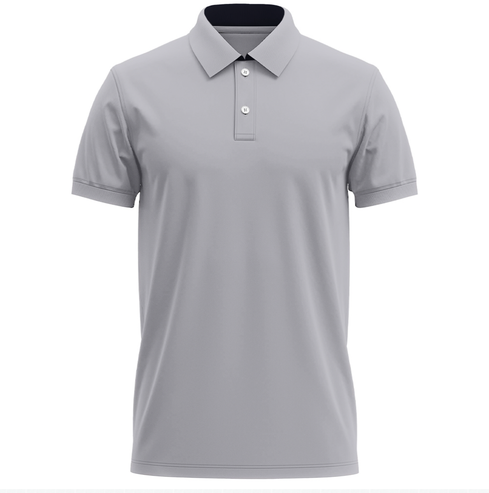 ATOM New York Dry Fit Polo Neck Slate Grey T-Shirt For Men