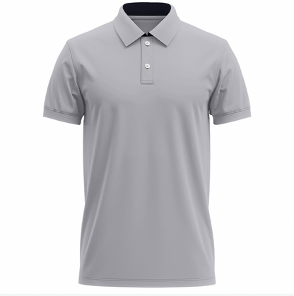 ATOM New York Dry Fit Polo Neck Slate Grey T-Shirt For Men