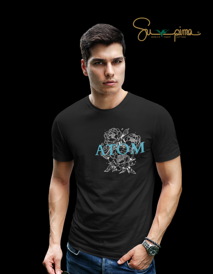 Supima Cotton Pocket Signature Black T-Shirt For Men