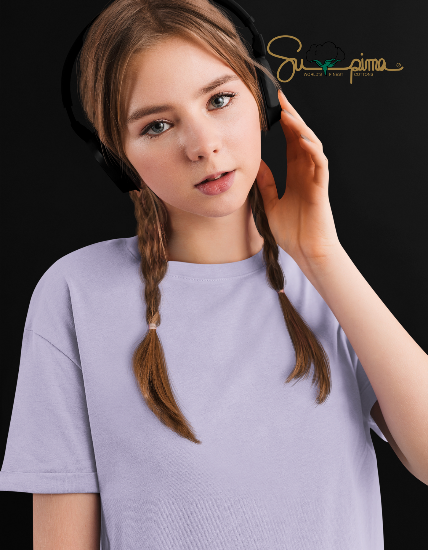Supima Cotton Lavender Unisex T-Shirt For Women