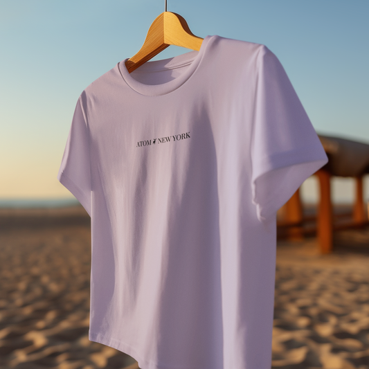 ATOM NEW YORK ESSENTIAL Lavender Oversized T-Shirt For Men