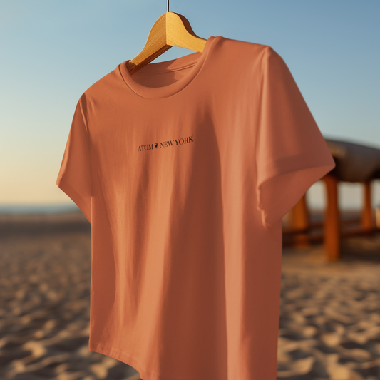 ATOM NEW YORK ESSENTIAL Coral Oversized T-Shirt For Men