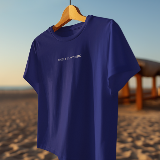 ATOM NEW YORK ESSENTIAL Royal Blue Oversized T-Shirt For Men