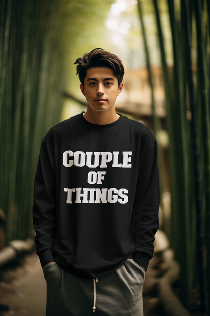 Couple Of Things White College Font Black Unisex Sweatshirt | RJ Anmol Collection