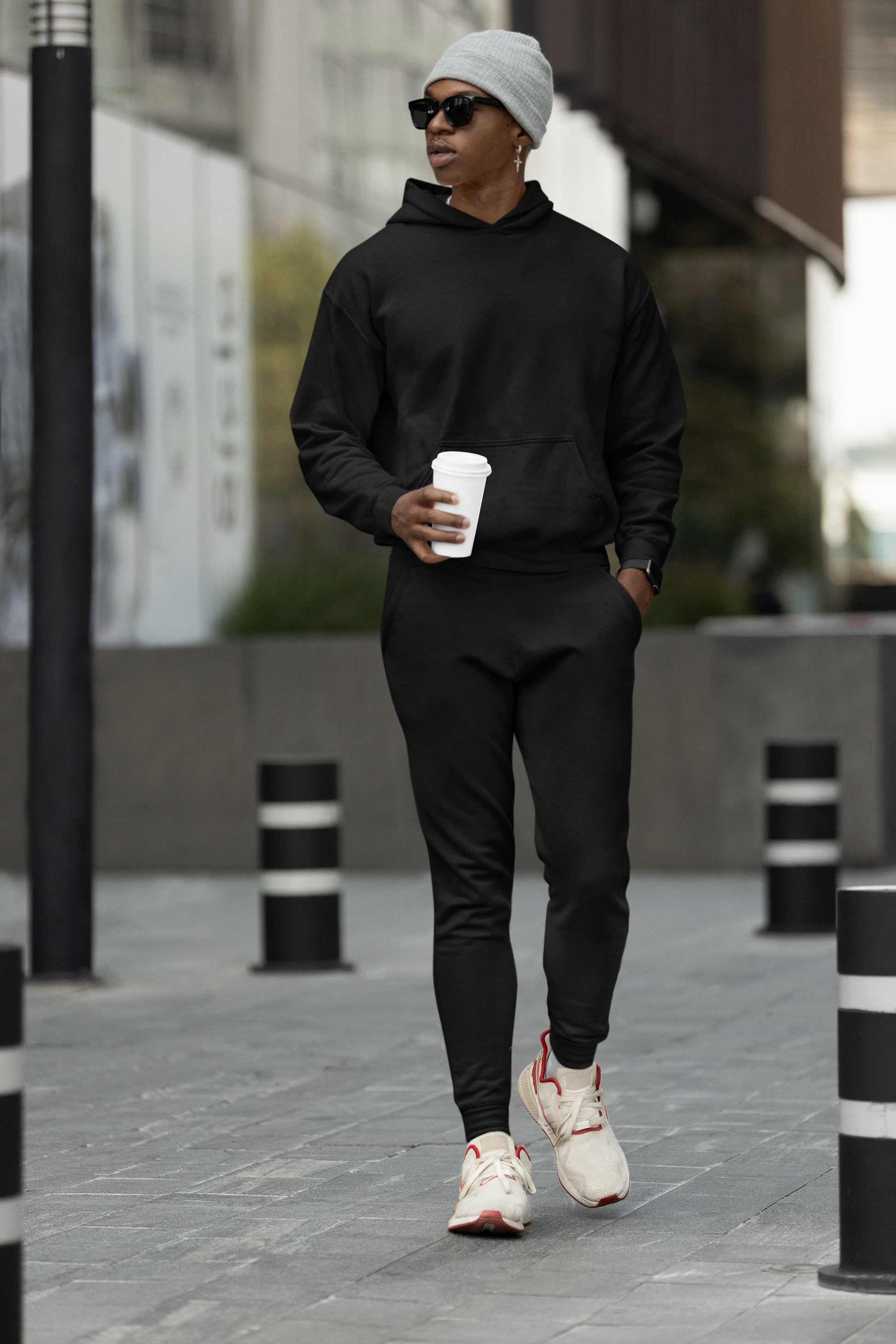 Hoodie Black Sweats Mens Black Hoodie And Jogger Co-ord Set For Men
