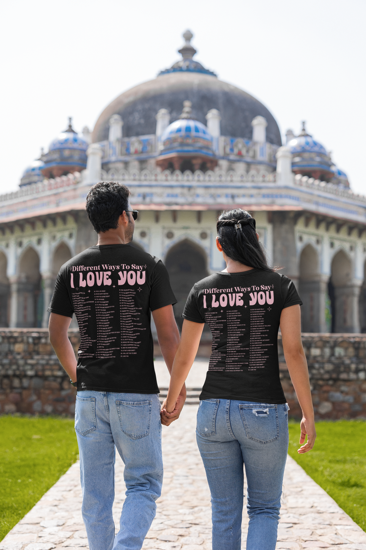 Different Ways To Say I Love You Front And Back Couple T-Shirt