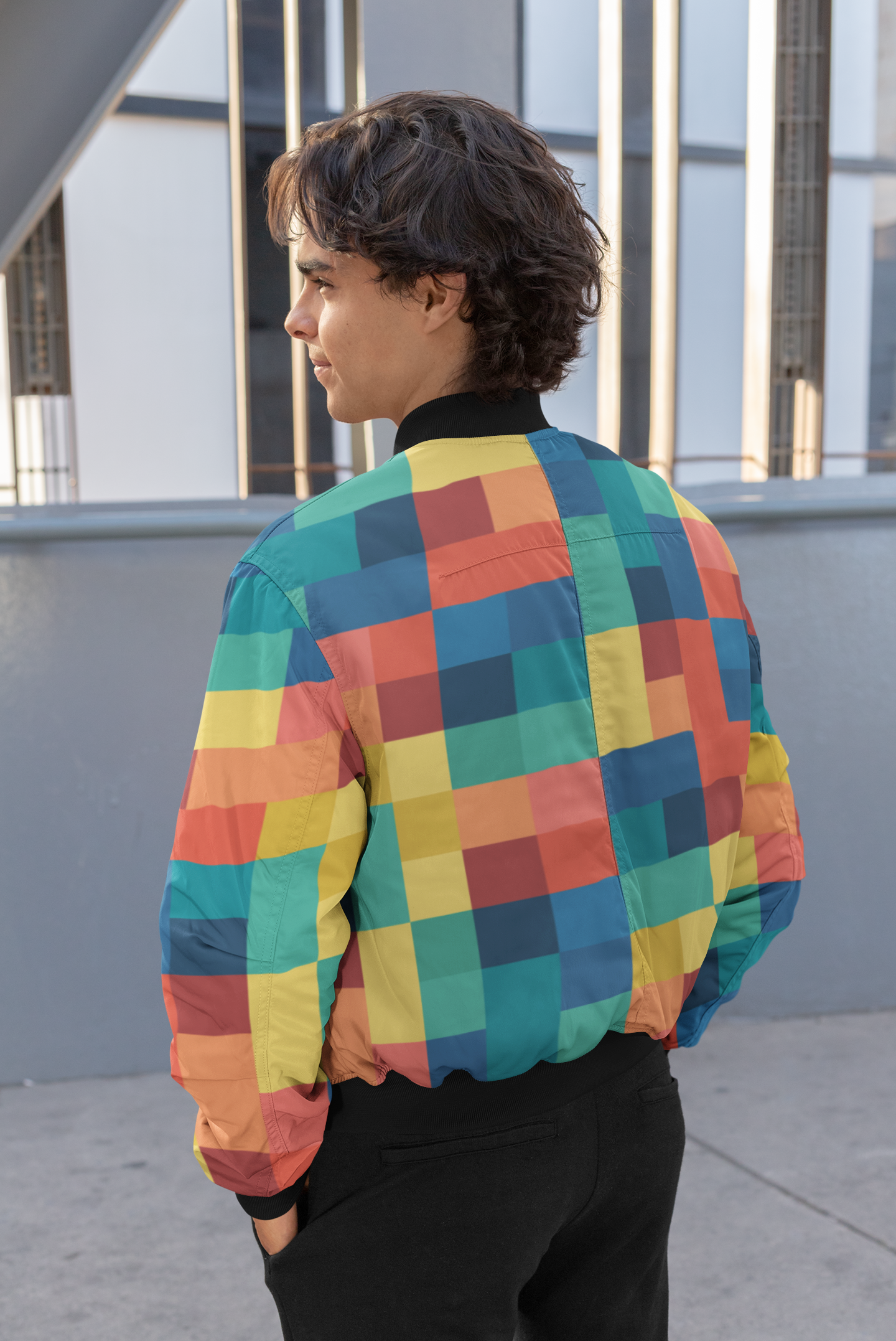 Colourful bomber jacket sales mens