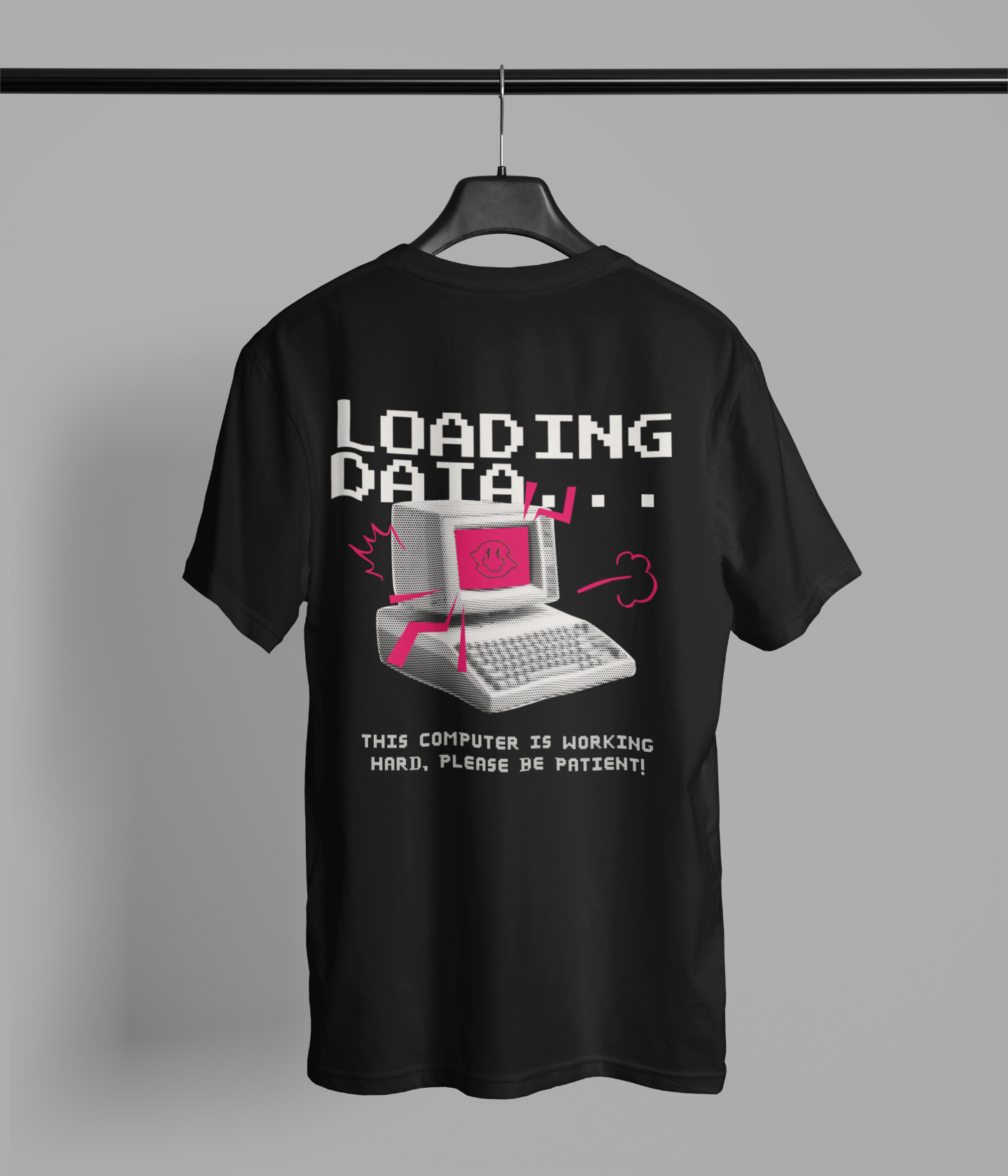Loading Data Black Oversized T-Shirt For Men