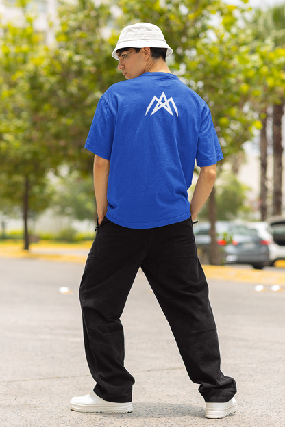 Always Earned Never Given Unisex Royal Blue Round Neck T-Shirt  | Ashish Mishra Collection | ATOM NEW YORK
