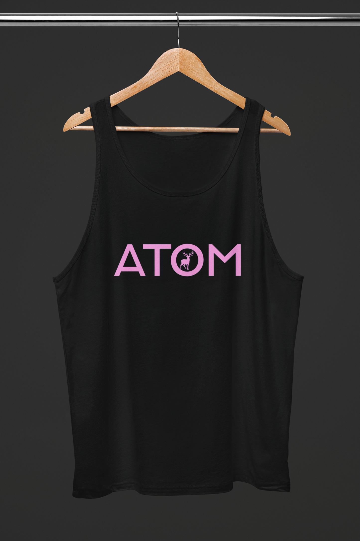 ATOM Lavender Signature Black Tank Top For Women